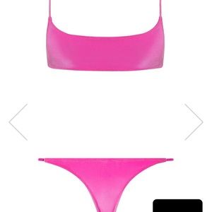 Triangl pink velvet bikini
